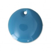 Round metal Epoxy Enamelled sequins 16 mm Blue x6|raw }}