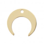 Half-moon or horn pendant 19x17 mm- Gold-filled x1|raw }}