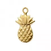 Thin pineapple charm 12.5x7 mm- Gold-filled x1