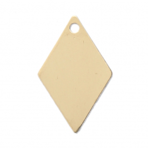 Diamond sequin / charm 23.5x15 mm- Gold-filled x1