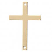 Thin cross spacer 2 holes 33xx21 mm- Gold filled  x1|raw }}