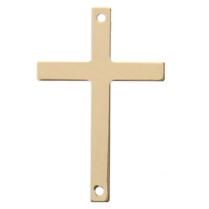 Thin cross spacer 2 holes 33xx21 mm- Gold filled x1