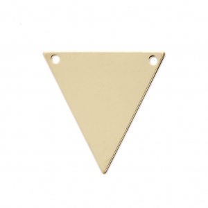 Thin triangular spacer 2 holes 18.5 mm- Gold filled x1