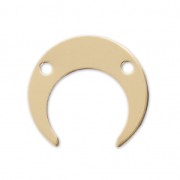 Thin half-moon / horn spacer 2 holes 19x17 mm- Gold-filled  x1|raw }}
