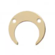 Thin half-moon / horn spacer 2 holes 19x17 mm- Gold-filled x1