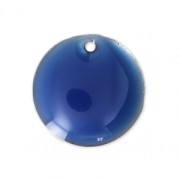 Round metal Epoxy Enamelled sequins 12 mm Electric Blue x8|raw }}