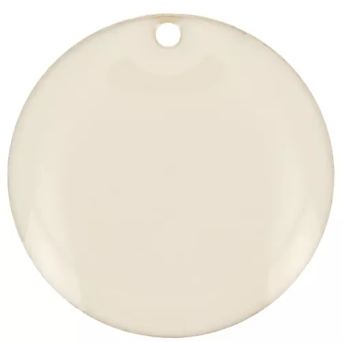 Round metal Epoxy Enamelled sequins 12 mm Cream x8