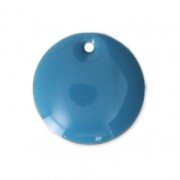 Round metal Epoxy Enamelled sequins 12 mm Bue x8