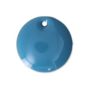 Round metal Epoxy Enamelled sequins 12 mm Bue x8