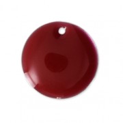 Metal and epoxy resin round sequins 12 mm - Dark red x8|raw }}