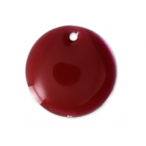 Metal and epoxy resin round sequins 12 mm - Dark red x8