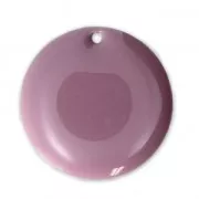 Round metal Epoxy Enamelled sequins 20 mm Lilac x5