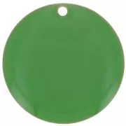 Sequins ronds en métal et résine époxy 20 mm Vert x5
