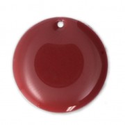 Metal and epoxy resin round sequins 20 mm - Dark red x5