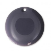 Round metal Epoxy Enamelled sequins 20 mm Mauve x5|raw }}