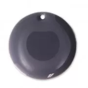 Sequins ronds en métal et résine époxy 20 mm Mauve x5