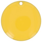Round metal Epoxy Enamelled sequins 20 mm Yellow x5|raw }}