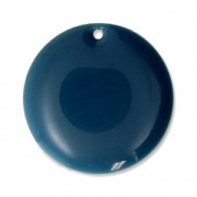 Round metal Epoxy Enamelled sequins 20 mm Petrol x5|raw }}