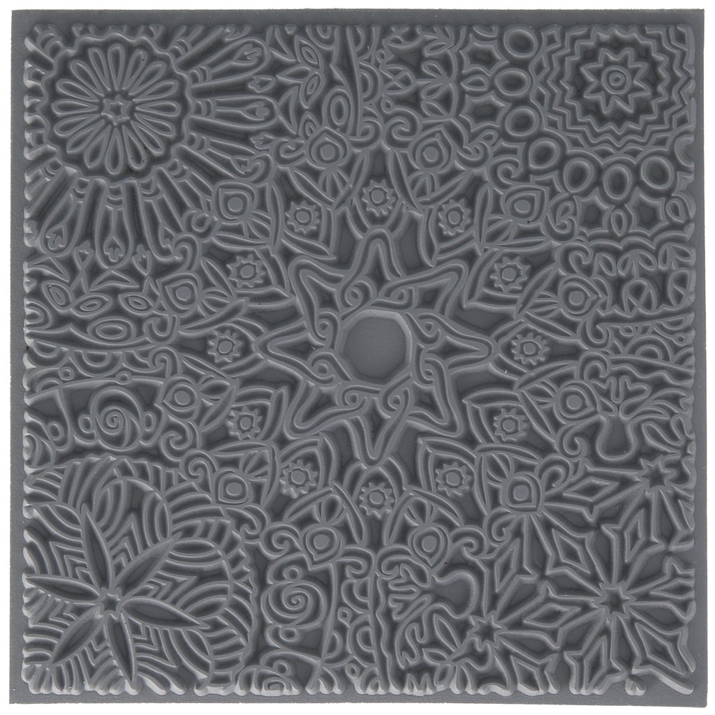 Clay Texture Sheets For Polymer Clay 9 Cm Mandala X1 Perles Co