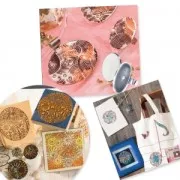 Clay Texture sheets for polymer clay - 9 cm Constellation x1