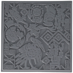 Clay Texture sheets for polymer clay - 9 cm Inka Art x1