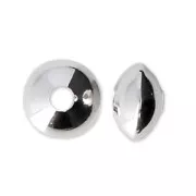 925 Sterling Silver flat round spacer beads 5.7x3.7 mm x5