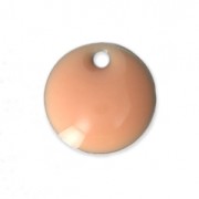 Round metal Epoxy Enamelled sequins 8 mm Light Rose x10|raw }}