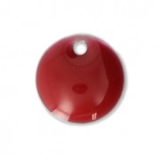 Metal and epoxy resin round sequins 8 mm - Dark red x10|raw }}