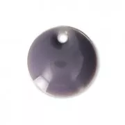 Round metal Epoxy Enamelled sequins 8 mm Mauve x10