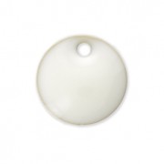 Round metal Epoxy Enamelled sequins 8 mm White x8|raw }}