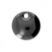 Round metal Epoxy Enamelled sequins 8 mm Black x10|raw }}