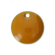Mustard - Round metal Epoxy Enamelled sequins 10 mm Mutsard x10 Round metal Epoxy Enamelled sequins 10 mm Mutsard x10