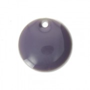 Round metal Epoxy Enamelled sequins 10 mm Mauve x10