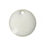 Round metal Epoxy Enamelled sequins 10 mm White x10