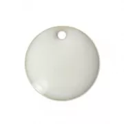 White - Round metal Epoxy Enamelled sequins 10 mm White x10 Round metal Epoxy Enamelled sequins 10 mm White x10