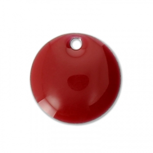 Metal and epoxy resin round sequins 10 mm - Dark red x10
