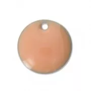 Light Rose - Round metal Epoxy Enamelled sequins 10 mm Light Pink x10 Round metal Epoxy Enamelled sequins 10 mm Light Pink x10