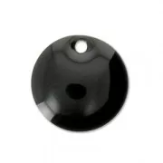 Black - Round metal Epoxy Enamelled sequins 10 mm Black x10 Round metal Epoxy Enamelled sequins 10 mm Black x10