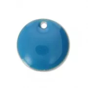 Blue - Round metal Epoxy Enamelled sequins 10 mm Blue x10 Round metal Epoxy Enamelled sequins 10 mm Blue x10