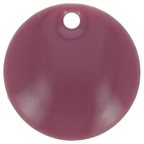Round metal Epoxy Enamelled sequins 10 mm Llilac x10