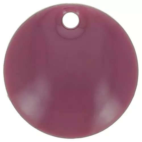 Round metal Epoxy Enamelled sequins 10 mm Llilac x10