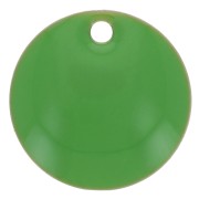 Round metal Epoxy Enamelled sequins 10 mm Green x10|raw }}
