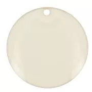 Cream - Round metal Epoxy Enamelled sequins 10 mm Cream x10 Round metal Epoxy Enamelled sequins 10 mm Cream x10
