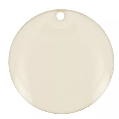 Round metal Epoxy Enamelled sequins 10 mm Cream x10