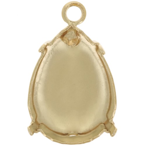 pear cabochon setting PureCrystal 4228 18x13 mm Gold Tone x1
