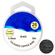 Copper wire 0.40 mm Black x20m