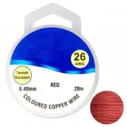 Copper wire 0.40 mm Red x20m