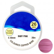 Copper wire 0.40 mm Baby Pink x20m|raw }}