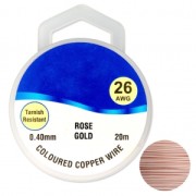 Copper wire 0.40 mm Rose Gold x20m|raw }}