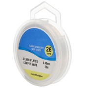 Copper wire 0.40 mm Silver Tone x20m|raw }}